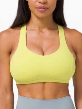LULULEMON Free To Be Serene Bra *Light Support, C/D Cup Lemon Vibe 10 Workout